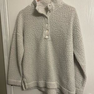 Off white fuzzy sweatshirt